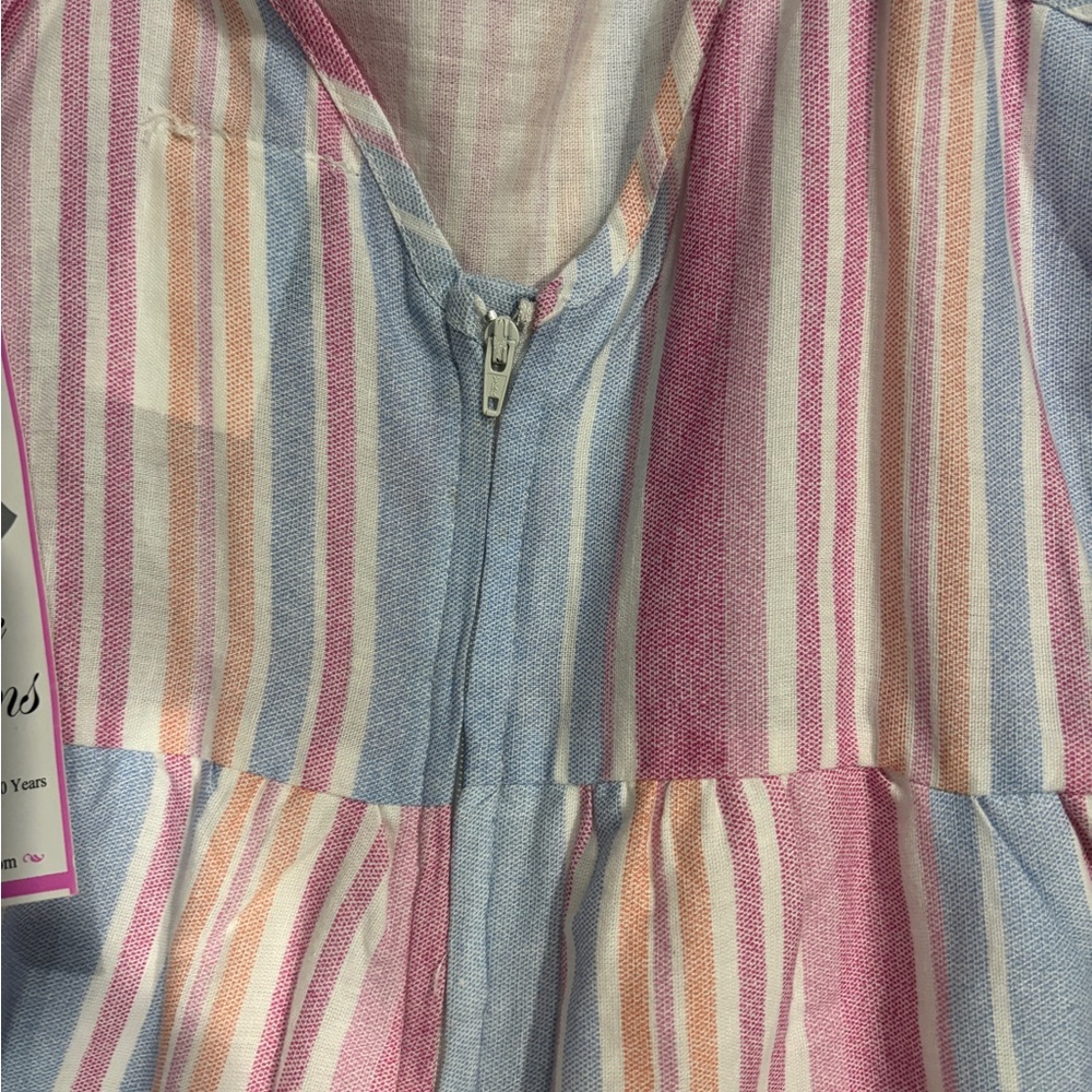 Rare Editions Pastel Striped Jumpsuit - Picture 5 of 6